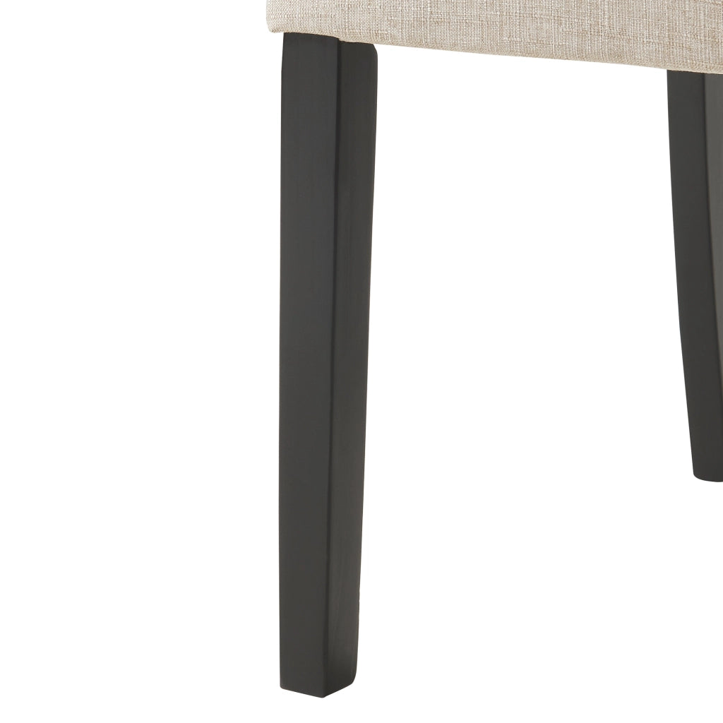 Set Hamburg di 6 Sedie Imbottite da Sala con Rivestimento in Tessuto Beige [en.casa]