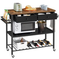 Isola da cucina VALORA, marrone rustico, stile loft - KKI003B01