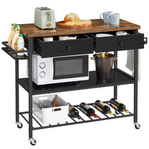 Isola da cucina VALORA, marrone rustico, stile loft - KKI003B01