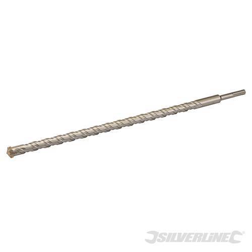 Punte da trapano per cemento e materiali muratura  testa a croce SDS Plus Silverline - 12 x 210 mm