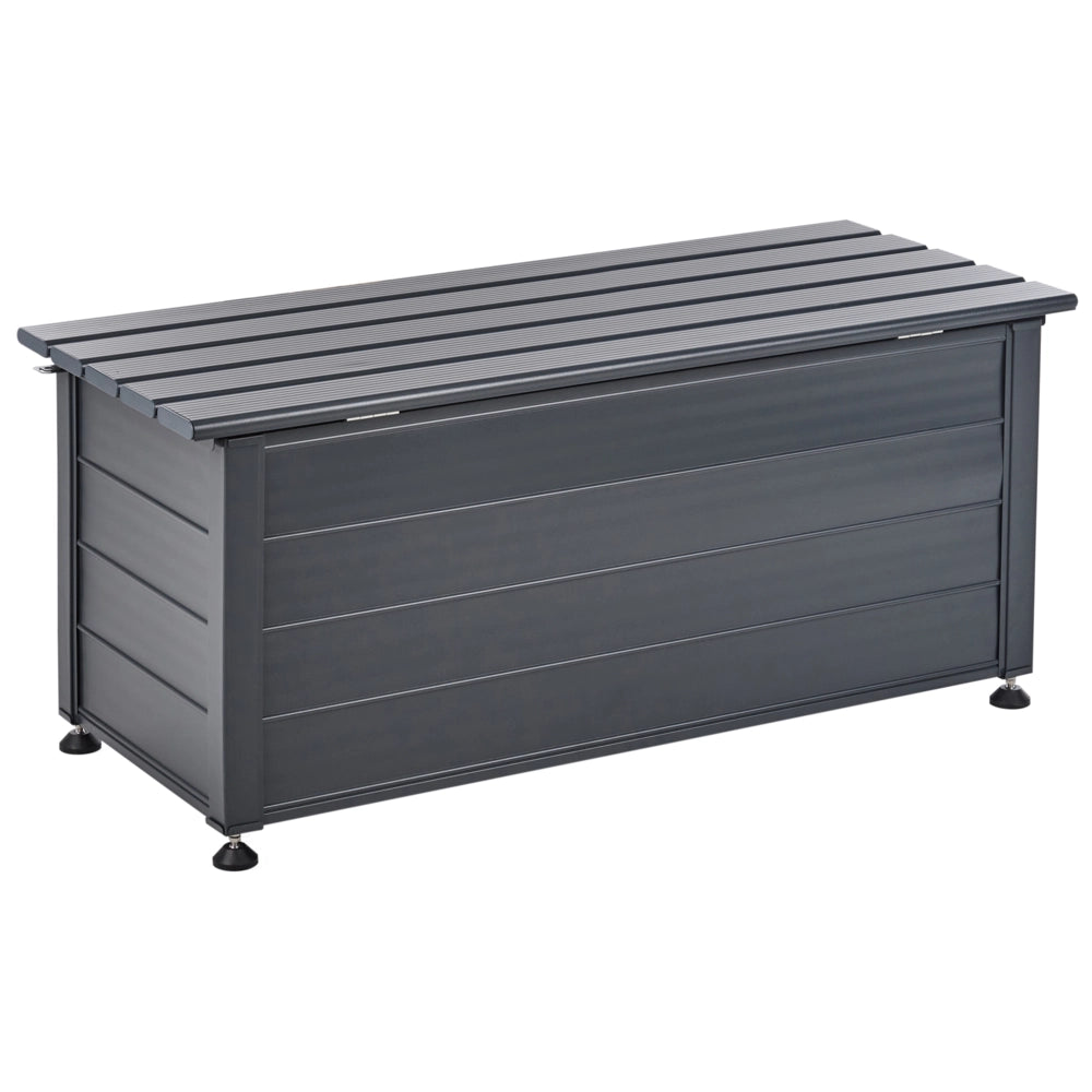 Mobile portaoggetti da giardino in alluminio grigio scuro 113x50 cm Mobili da giardino