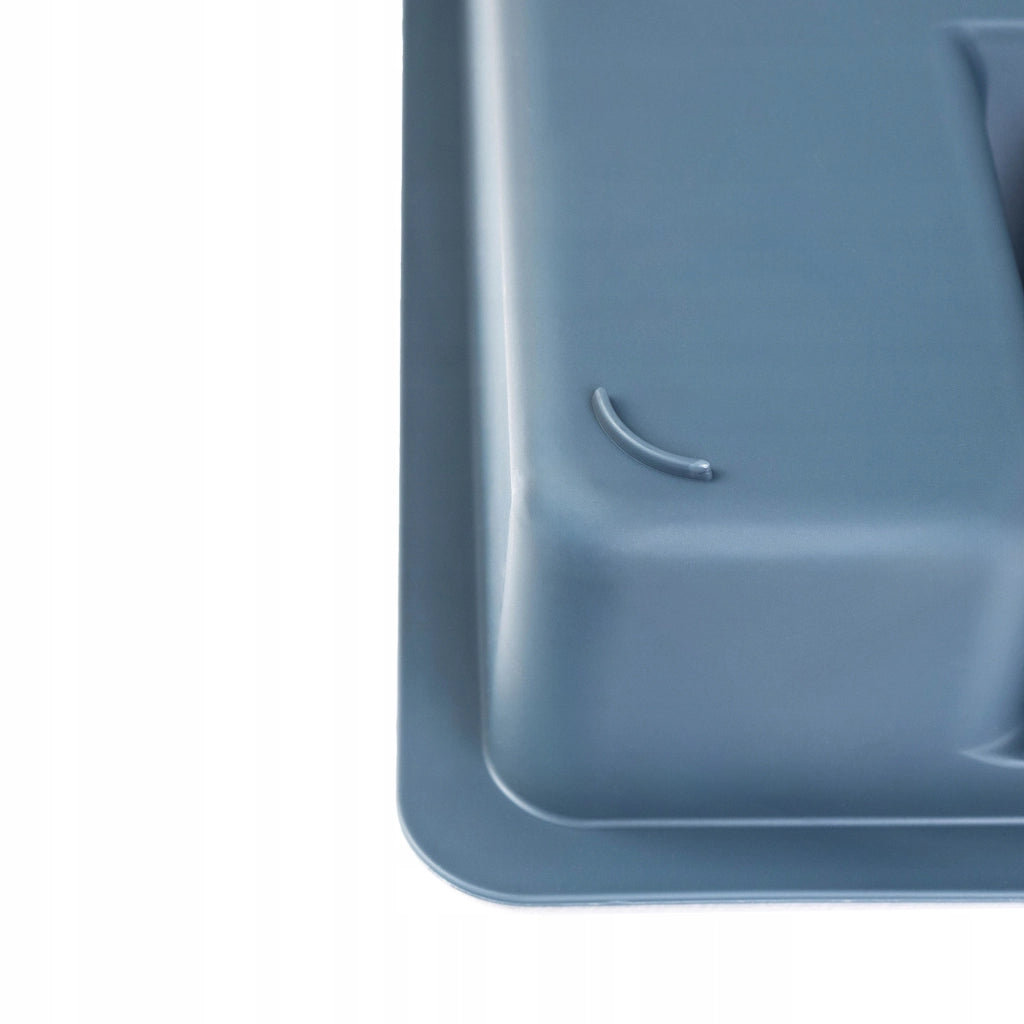 KADAX Inserto per cassetto, organizer per posate da cucina in plastica grigia, 25x36 cm