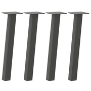 Set di 4 gambe per tavolino da caffè 42 cm in acciaio antracite design contemporaneo pratico e robusto 02_0056787