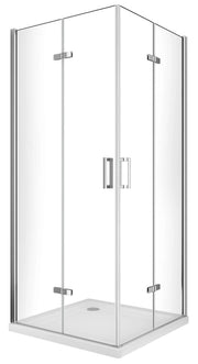 Box Doccia angolare 75x95 cm 2 ante Battenti in Cristallo trasparente 6mm H190