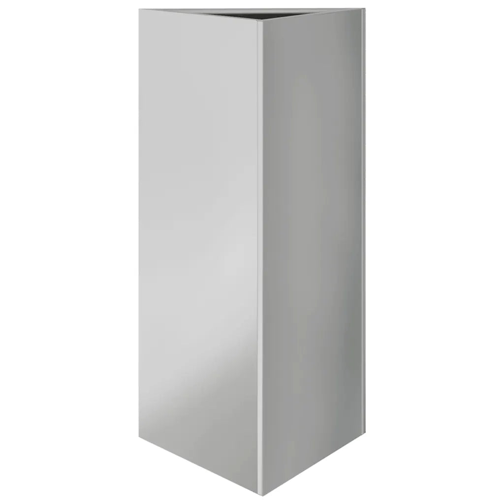 Fioriera | Cassetta per fiori | Vaso da Giardino Triangolare 40x34,5x75 cm Acciaio Zincato