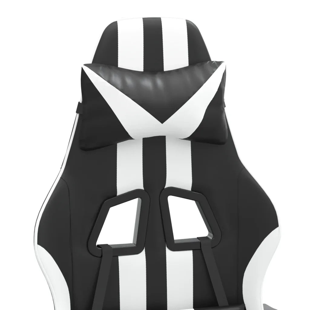vidaXL Sedia da Gaming Nero e Bianco in Similpelle