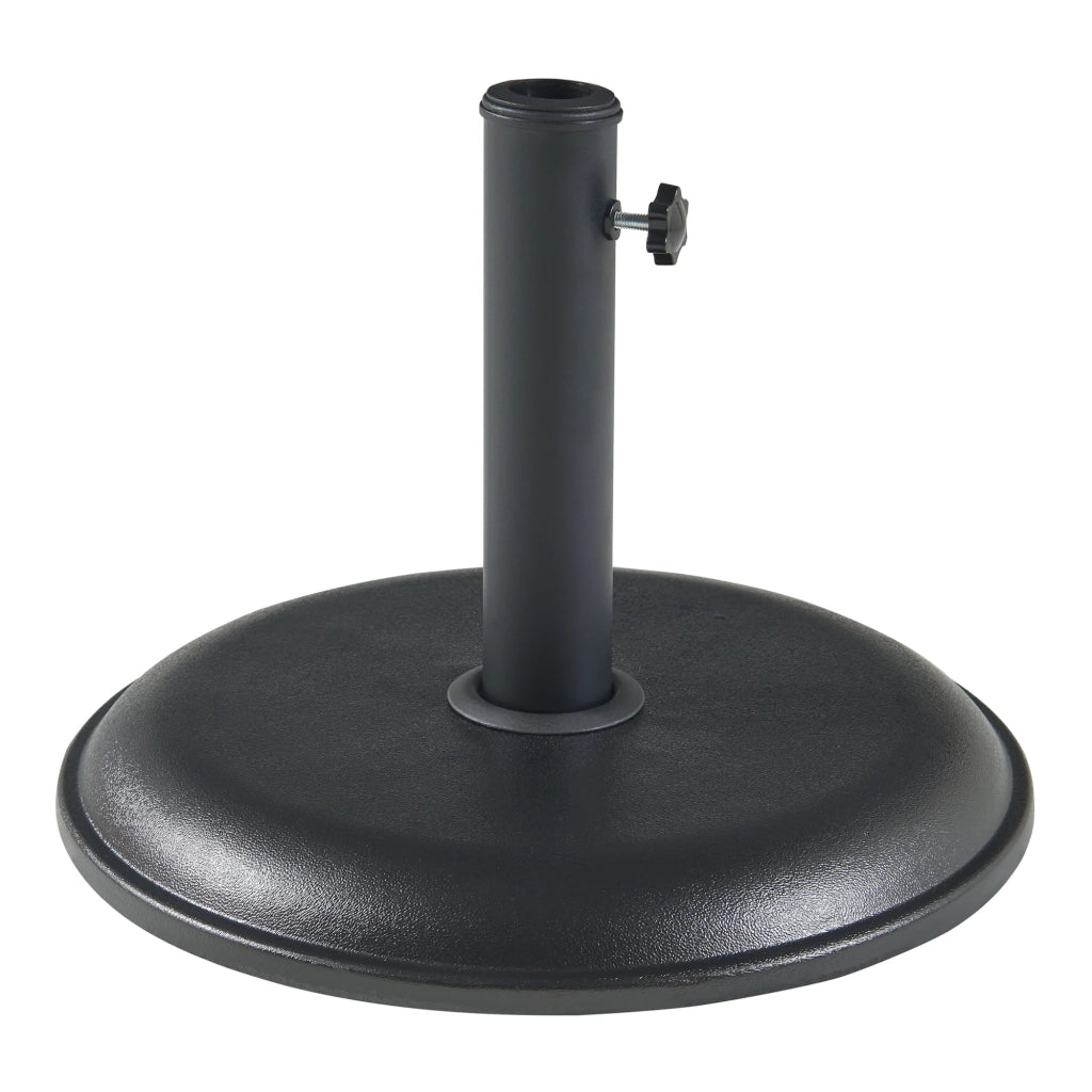 Base per ombrellone da giardino cemento 45 x 5 cm nero 03_0010250