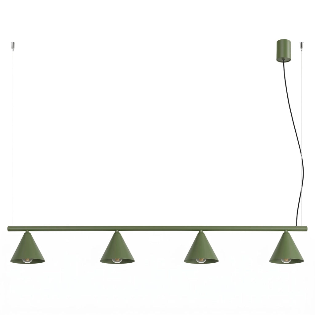 Lampadario NOX 4L verde oliva