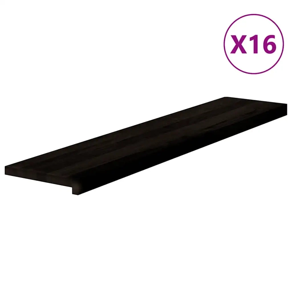 Gradini 16 pz Marrone Scuro 120x25x2 cm Legno Massello Rovere