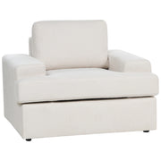 Poltrona Beige chiaro in tessuto imbottito Schienale spesso imbottito Divano classico da salotto