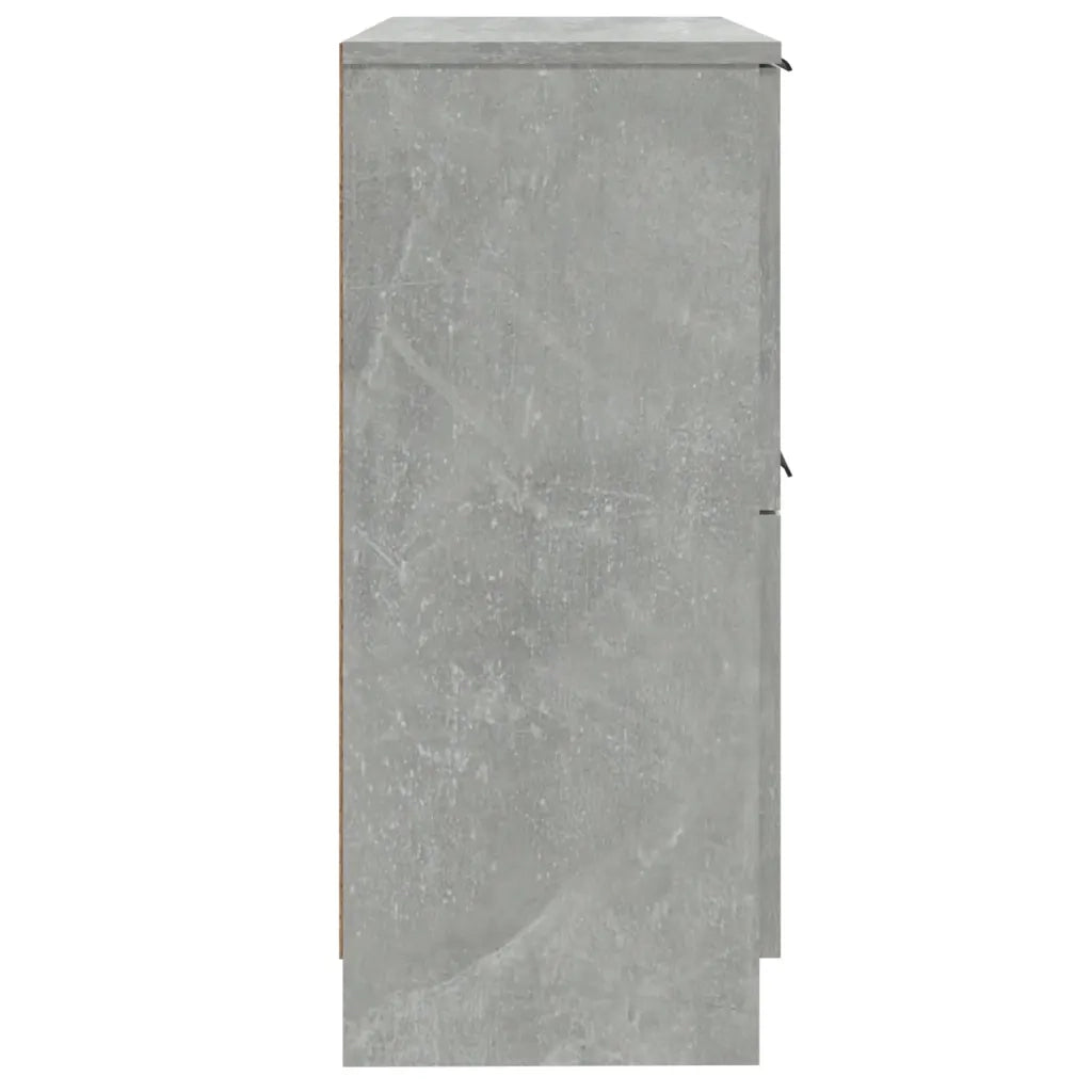 Credenze 2 pz Grigio Cemento 30x30x70 cm in Legno Multistrato 811178