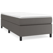 Letto singolo | Letto per adulti | Struttura Letto a Rete a Molle Grigio 90x190 cm in Similpelle