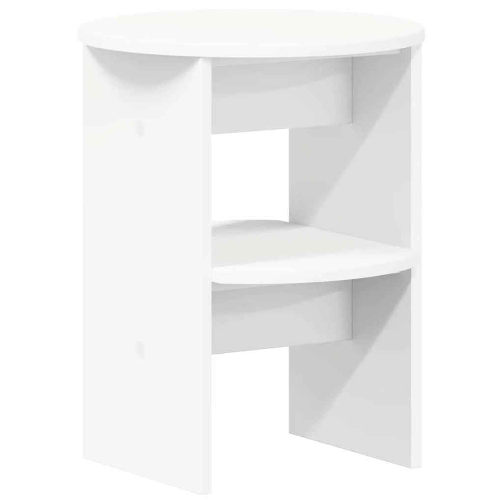 Mobile laterale Bianco Ø40 x 50 cm Legno ingegnerizzato 899816