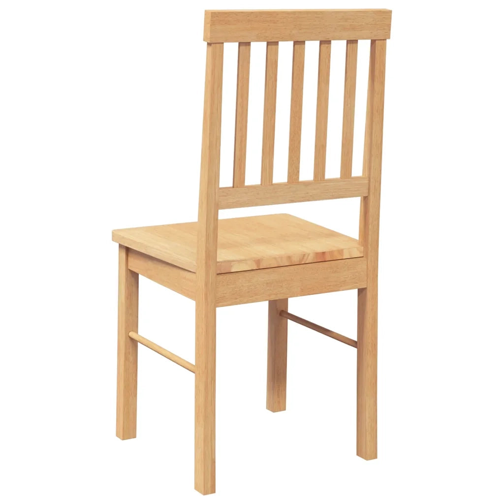 Sedie da Pranzo 2 pz in Legno Massello di Hevea