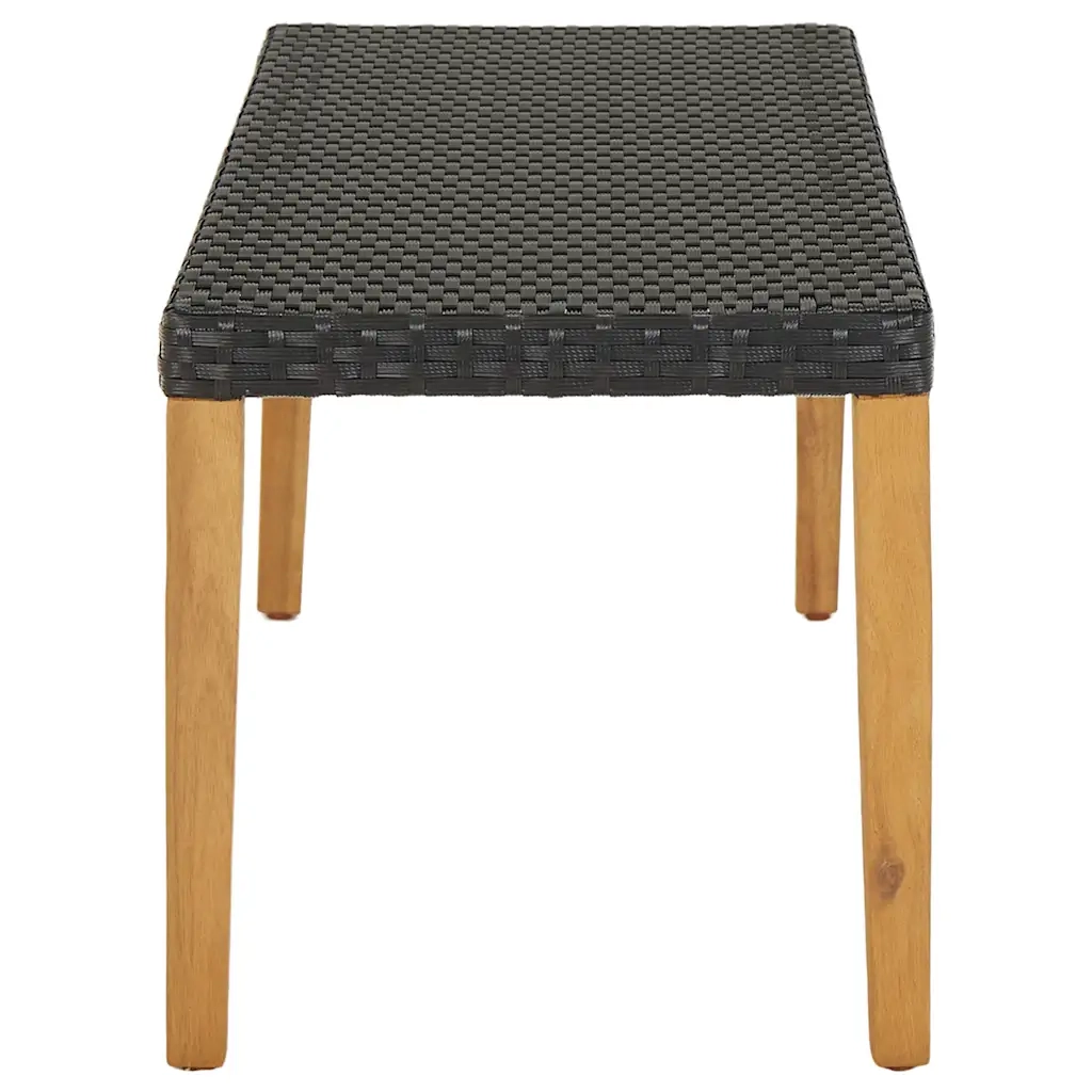 Panchina da Giardino | Panca da Giardino 80 cm in Polyrattan Nero