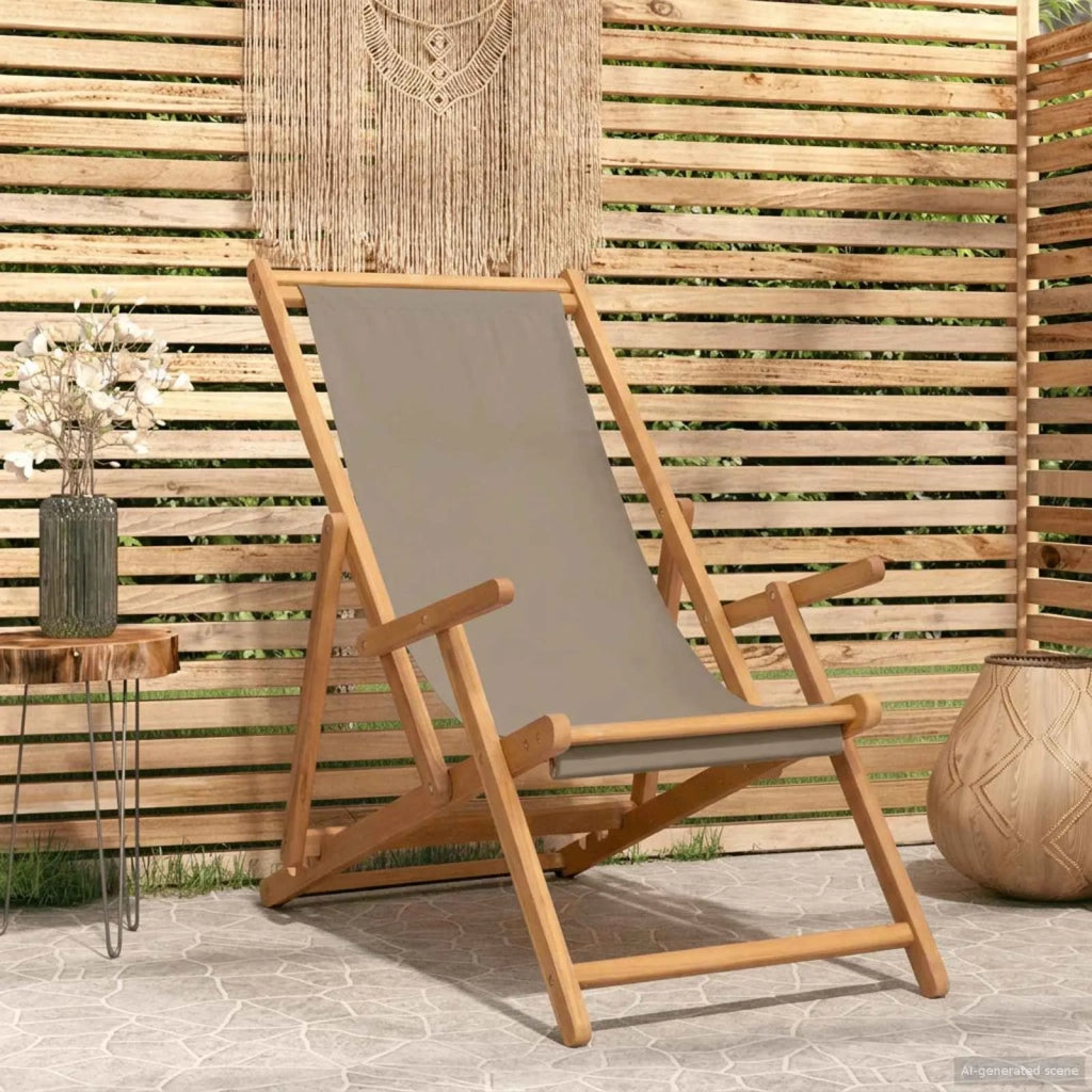 Sedia da spiaggia Tortora Legno di teak solido
