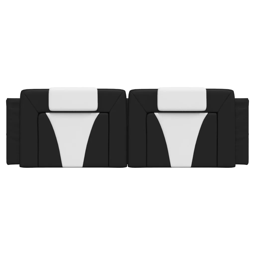Cuscino Testiera Viana Nero e Bianco 160 cm in Similpelle CFW4907343