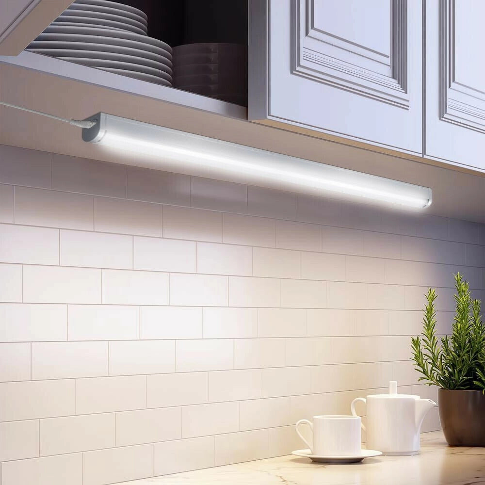 Trade Shop - Lampada Luce Sottopensile 50cm Mobili Cucina Armadio Barra Led 750lm Bianco -