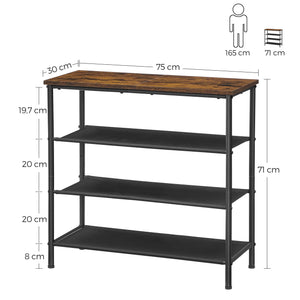 Valora SCARPIERA salvaspazio in acciaio effetto industriale x3