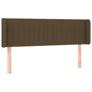 Testiera | Testata ad Orecchio Marrone Scuro 147x16x78/88 cm in Tessuto