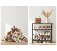 Valora SCARPIERA salvaspazio in acciaio effetto industriale x3