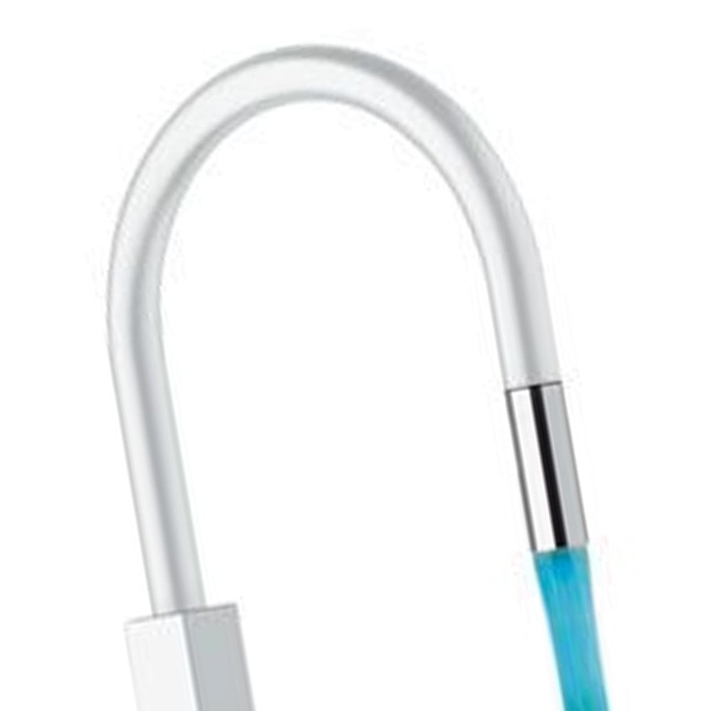 Rubinetto lavello con canna bianca e dispositivo led - serie kitchen white spout colour