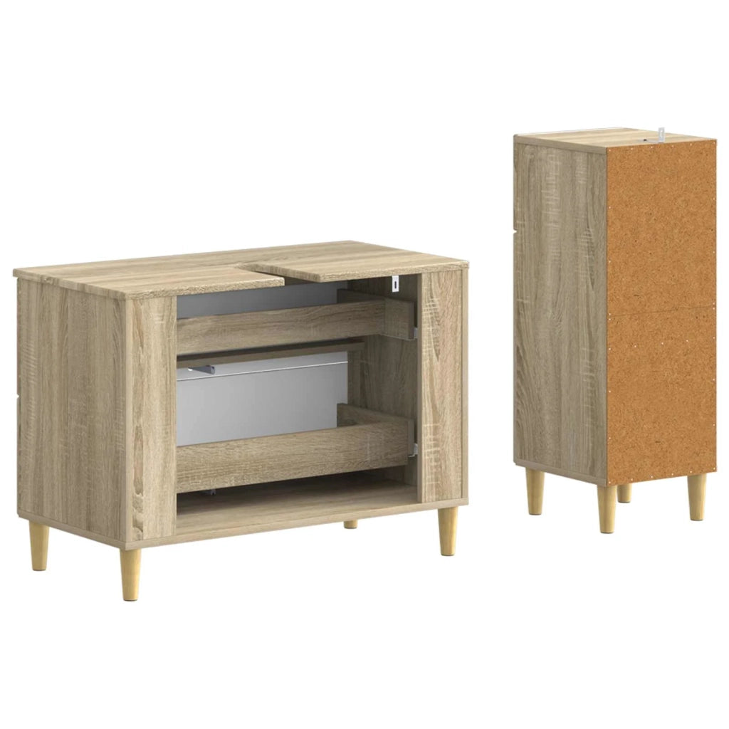 Set di Armadi da Bagno da 2 Pezzi DELFT Rovere Sonoma 3417704