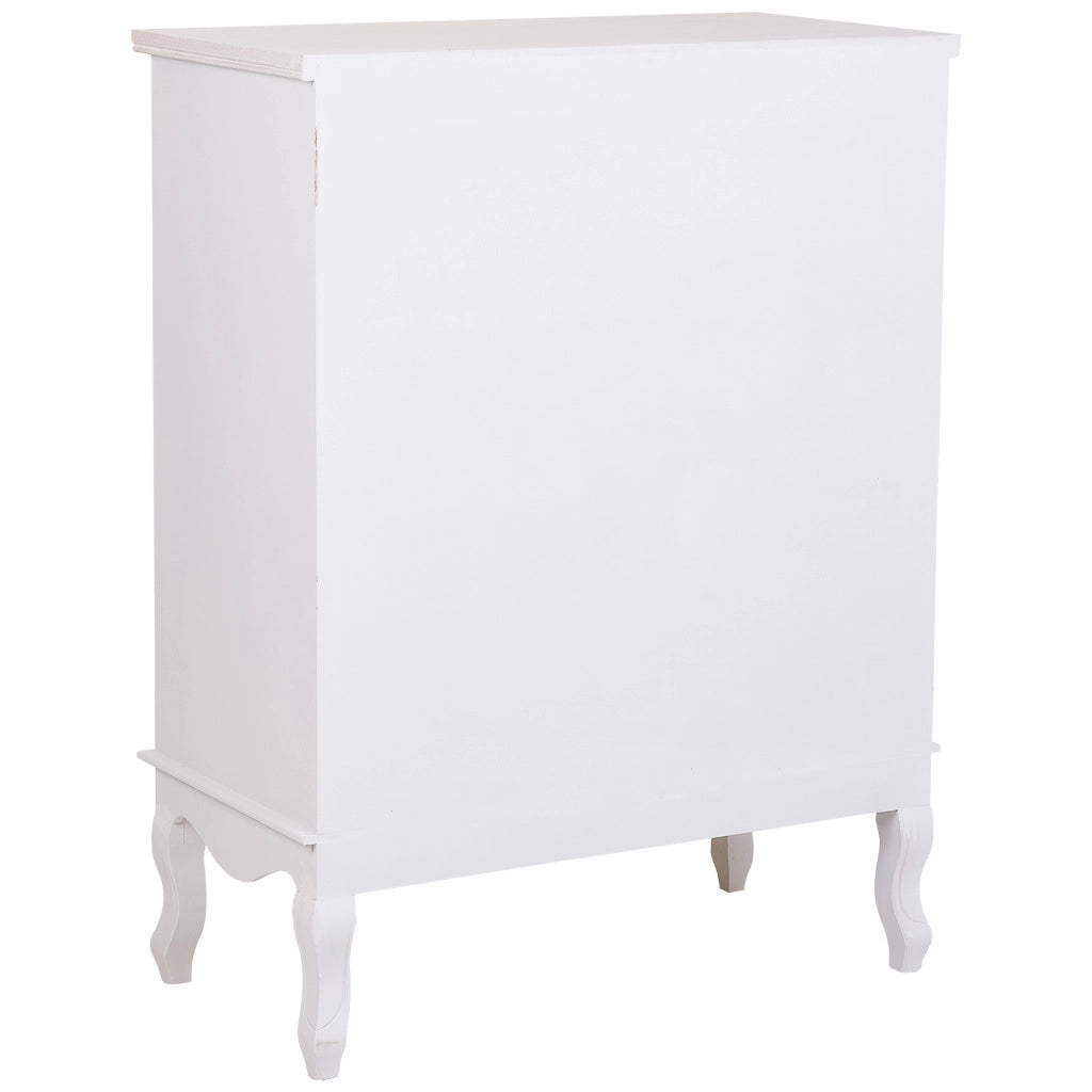 Cassettiera in legno bianco 80x40x105
