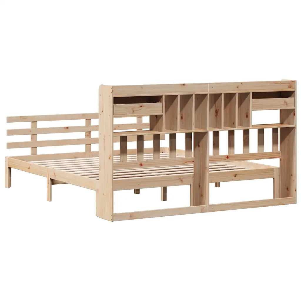 Letto Libreria senza Materasso 180x200 cm in Legno di Pino 3322802