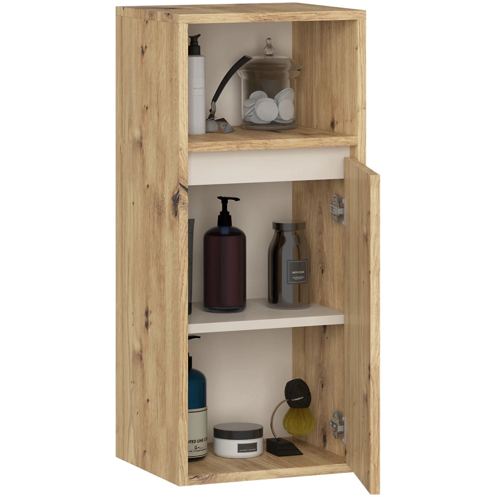 Mobile bagno sospeso VAMI Rovere Artisan, Cashmere 35 cm 1 anta 35x30x80 cm