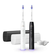 Philips sonicare serie 6500 sonicare spazzolino elettrico sonico con base di ricarica e custodia, 3 livelli di intensità, sensore di pressione confezione da 1 spazzolino bianco e 1 spazzolino nero hx7419/01