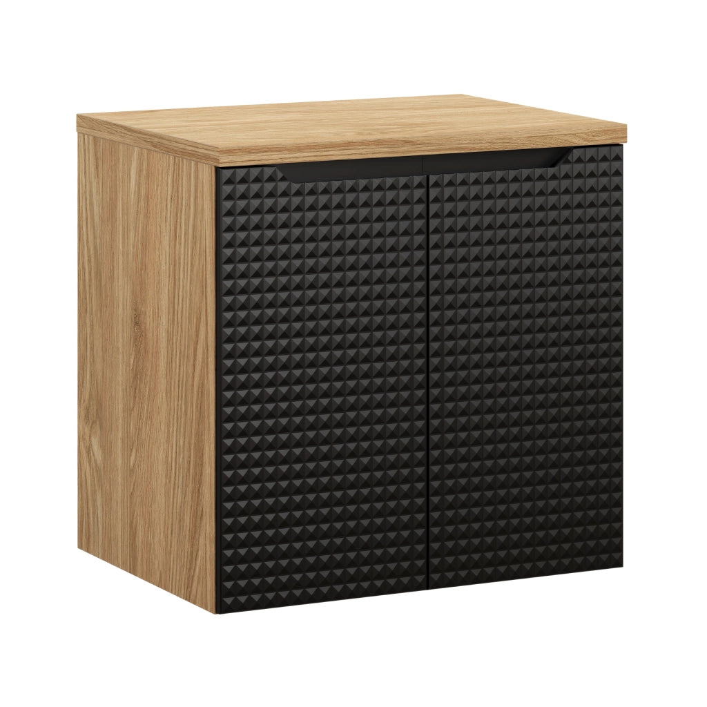 Set mobili bagno 60 cm con piano Luxor Black 60 x 1401 x 46 cm