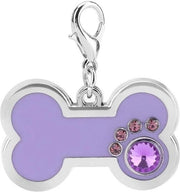Tag di identificazione per animali personalizzabile - anello di charme blu - catena da realizzare in autonomia.