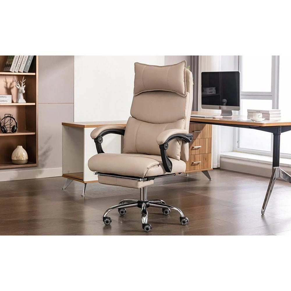 Sedia da ufficio ergonomica - Xylo - Regolabile in altezza doppio supporto lombare BEIGE