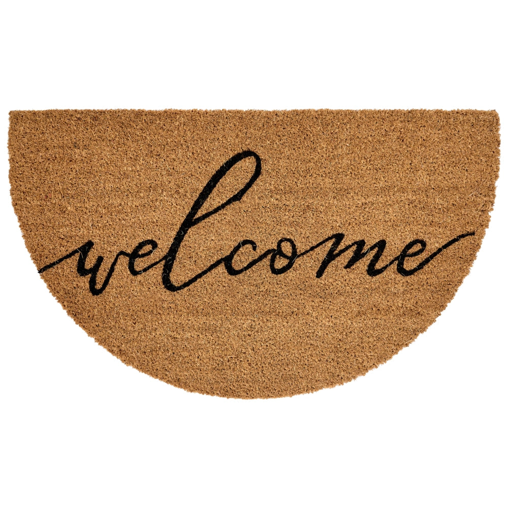 Zerbino di benvenuto in fibra di cocco antiscivolo 45 x 75 cm con supporto in PVC naturale