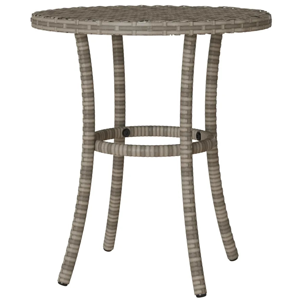 Set da Bistrò 3 pz con Cuscini Grigio in Polyrattan