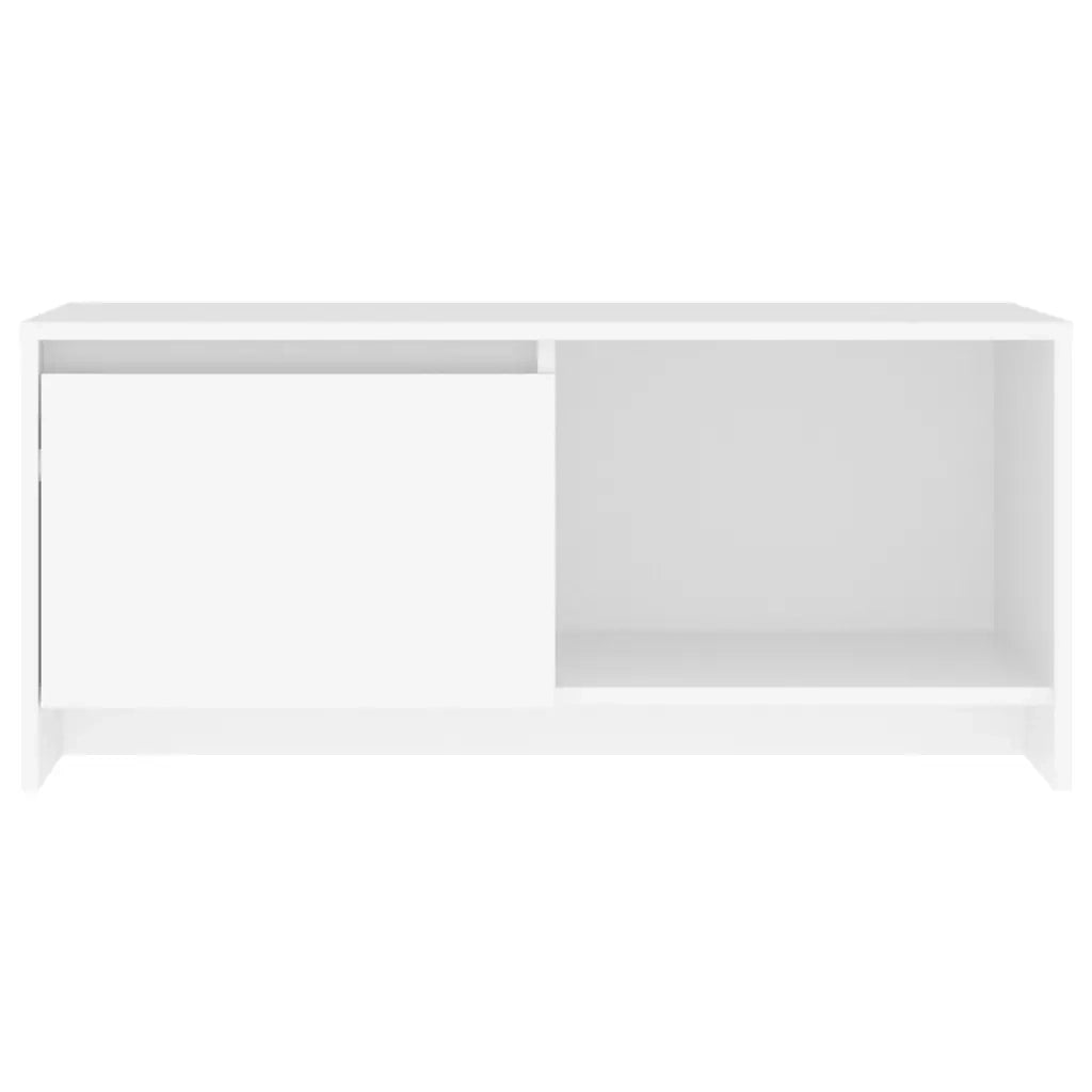 Mobile Porta TV Bianco 90x35x40 cm in Legno Multistrato 809782