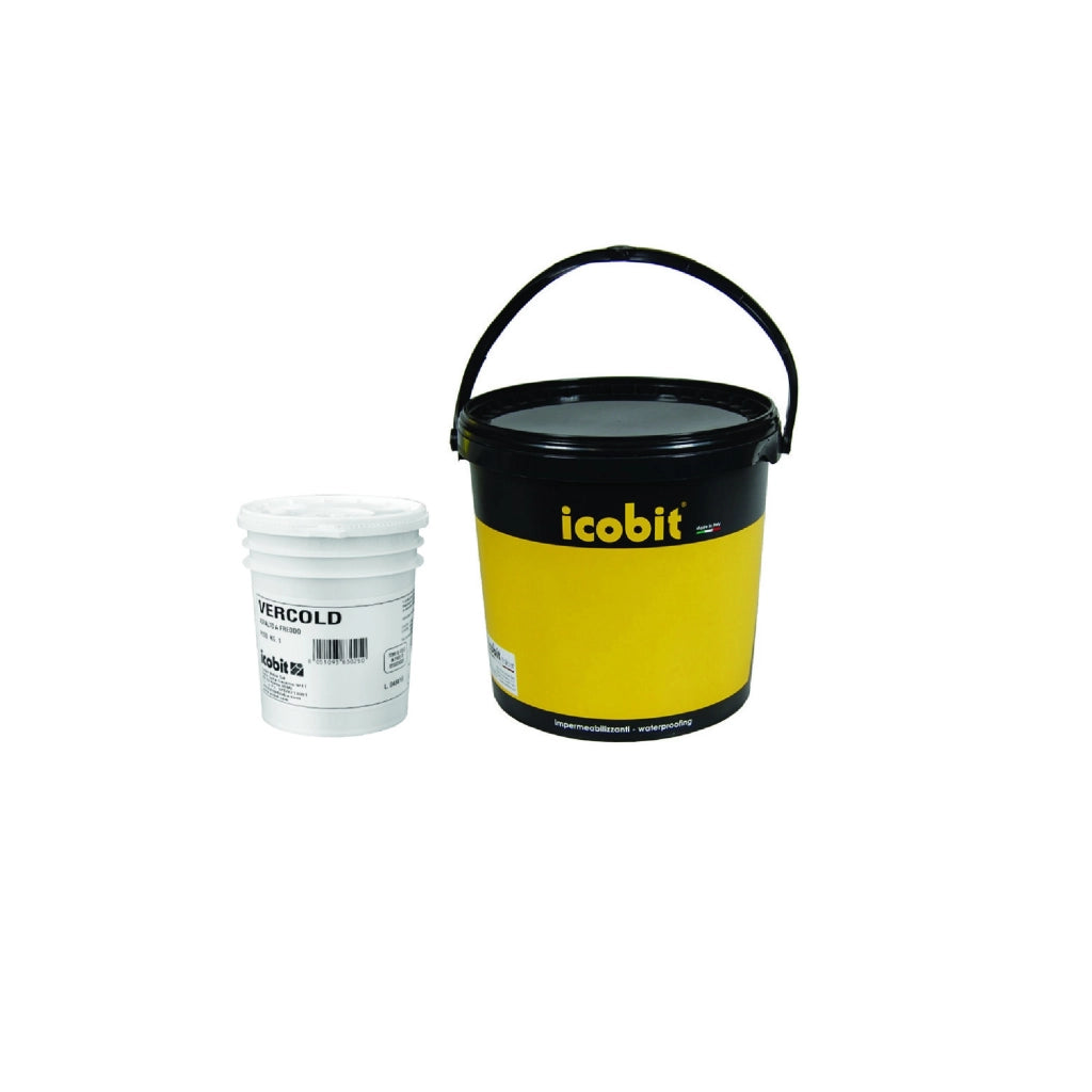 Asfalto a freddo VERCOLD ICOBIT copertura impermeabile terrazzi innesti nero e pesi KG. 4