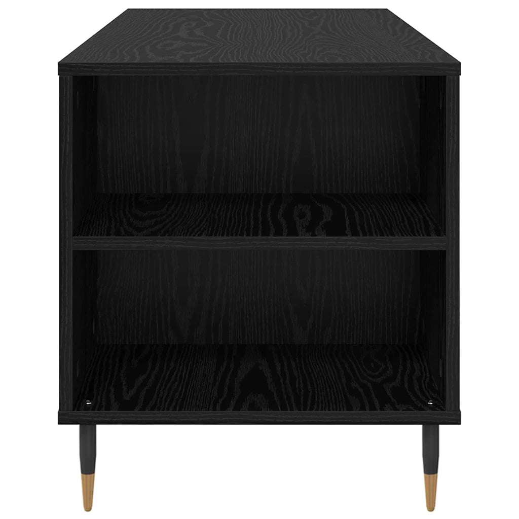 Tavolino da salotto con cassetto Rovere Nero 102 x 44,5 x 50 cm