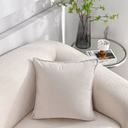 Set da 2 pezzi di copri cuscino corduroy morbidi - copri cuscino decorativi a quadretti a strisce - copri cuscini per divano, auto, terrazza, camera da letto, soggiorno - 40x40cm - Beige
