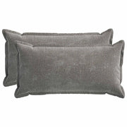Federa 2 pcs HOUTEN Grigio Scuro 40 x 80 cm Tessuto Chenille 918223