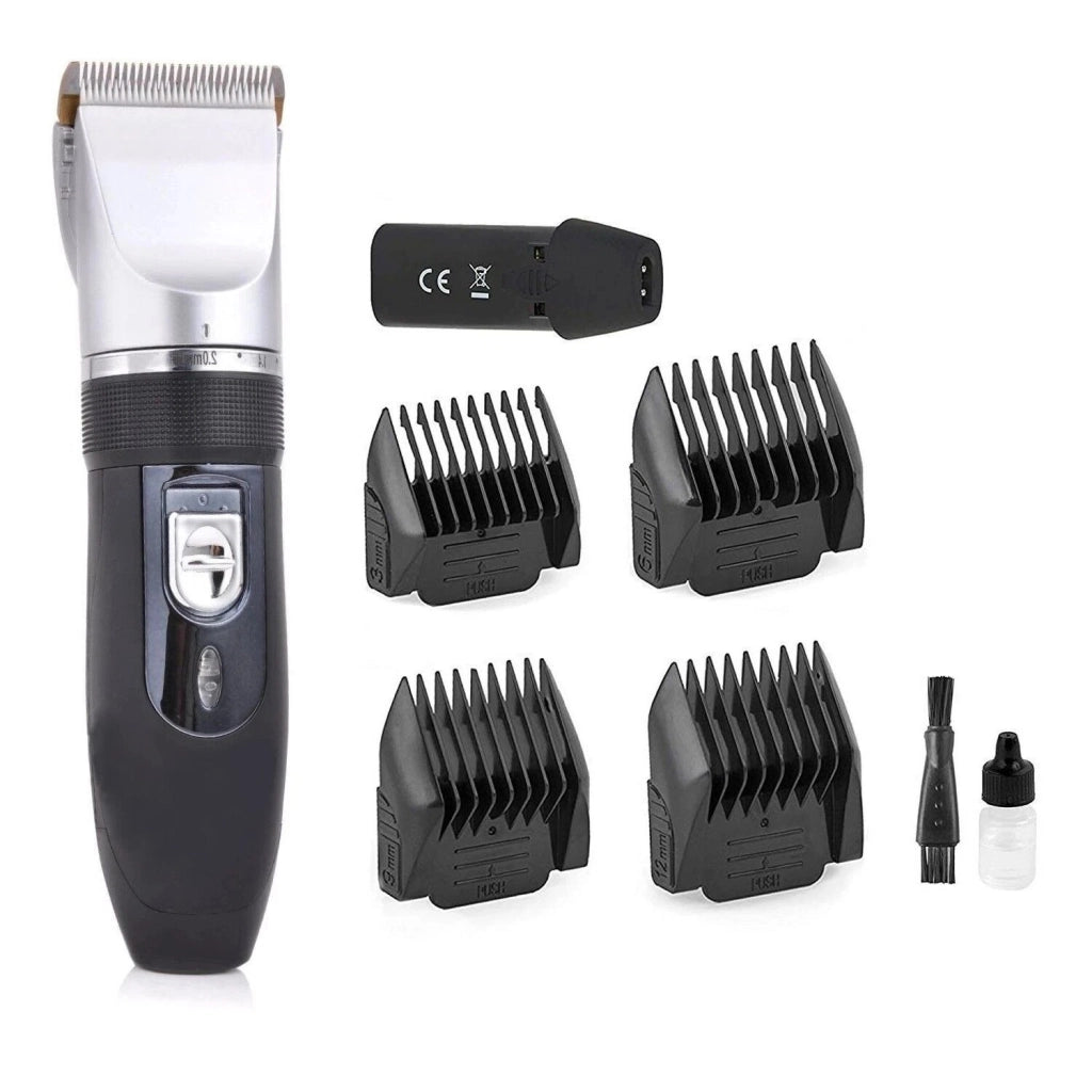 TAGLIA CAPELLI RASOIO BARBA 2 BATTERIE RICARICABILE LAMA CERAMICA RFC-208