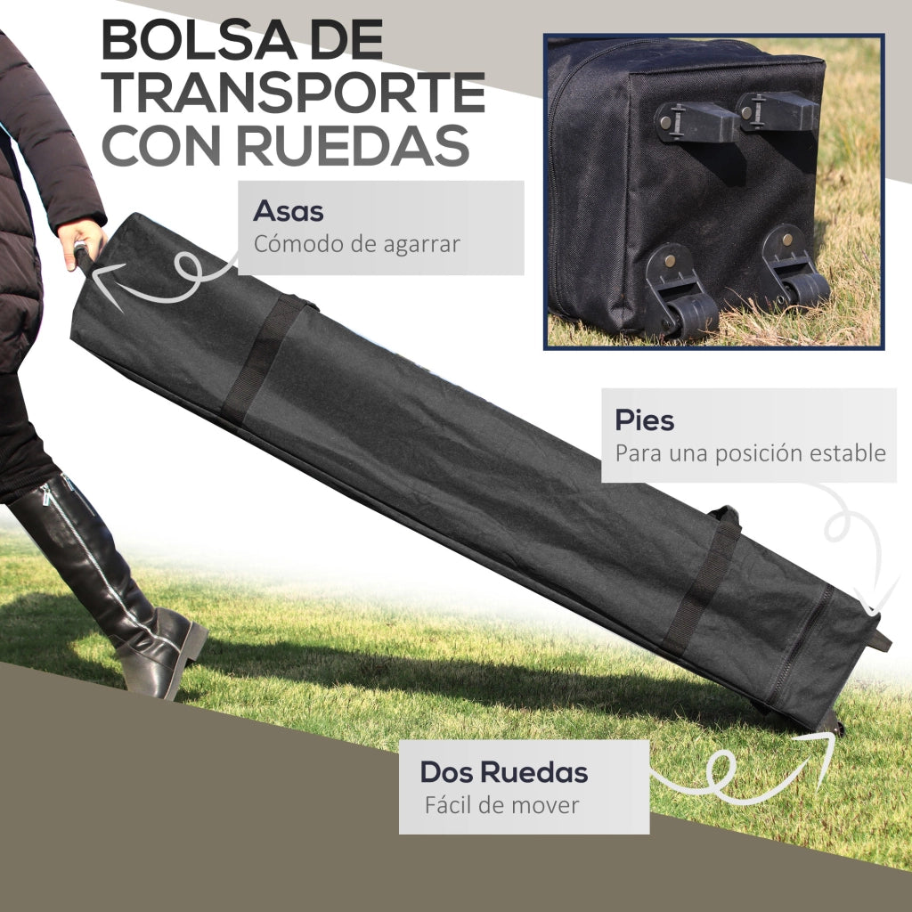 Gazebo pieghevole pop-up con protezione UV50+ zanzariere 4x4x2,8 m ¨C Xylo ¨C crema