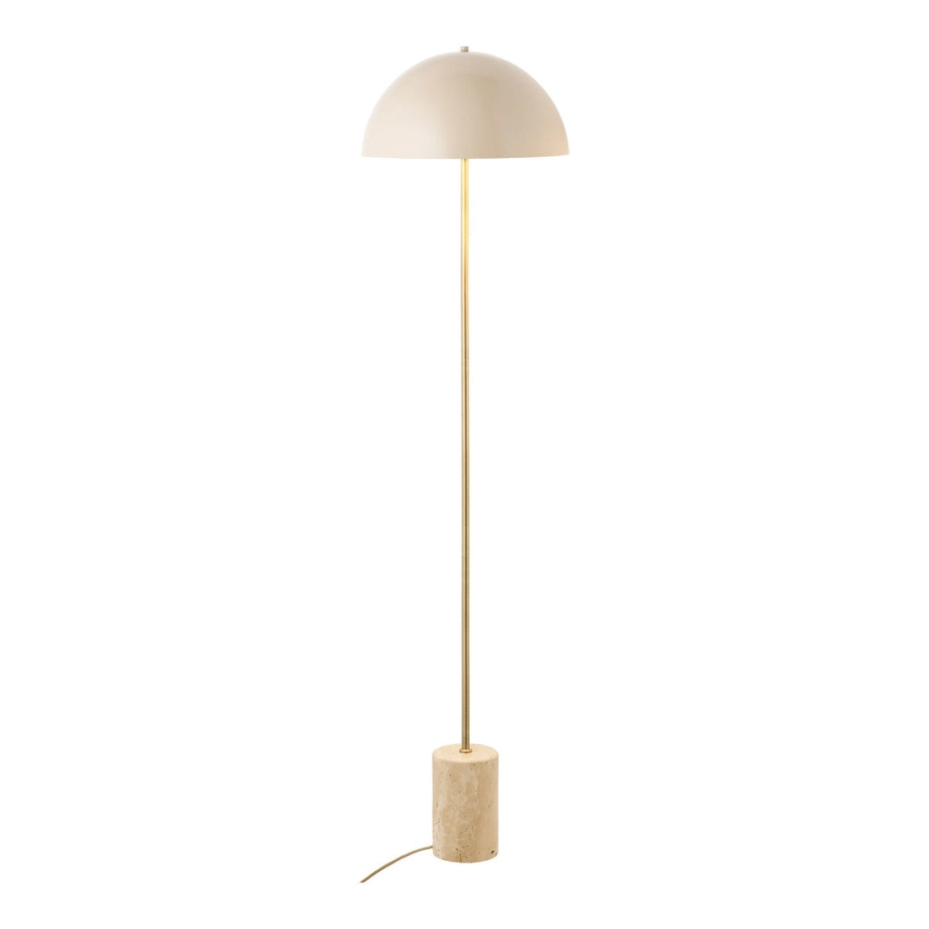 Lampada da Terra Sheffield, Beige, Metallo, 40x40x155 cm