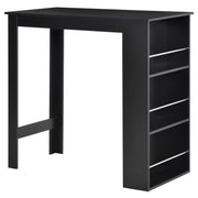 Tavolo da bar ¨C zephmum ¨C nero, metallo, legno, 112x57x106 cm
