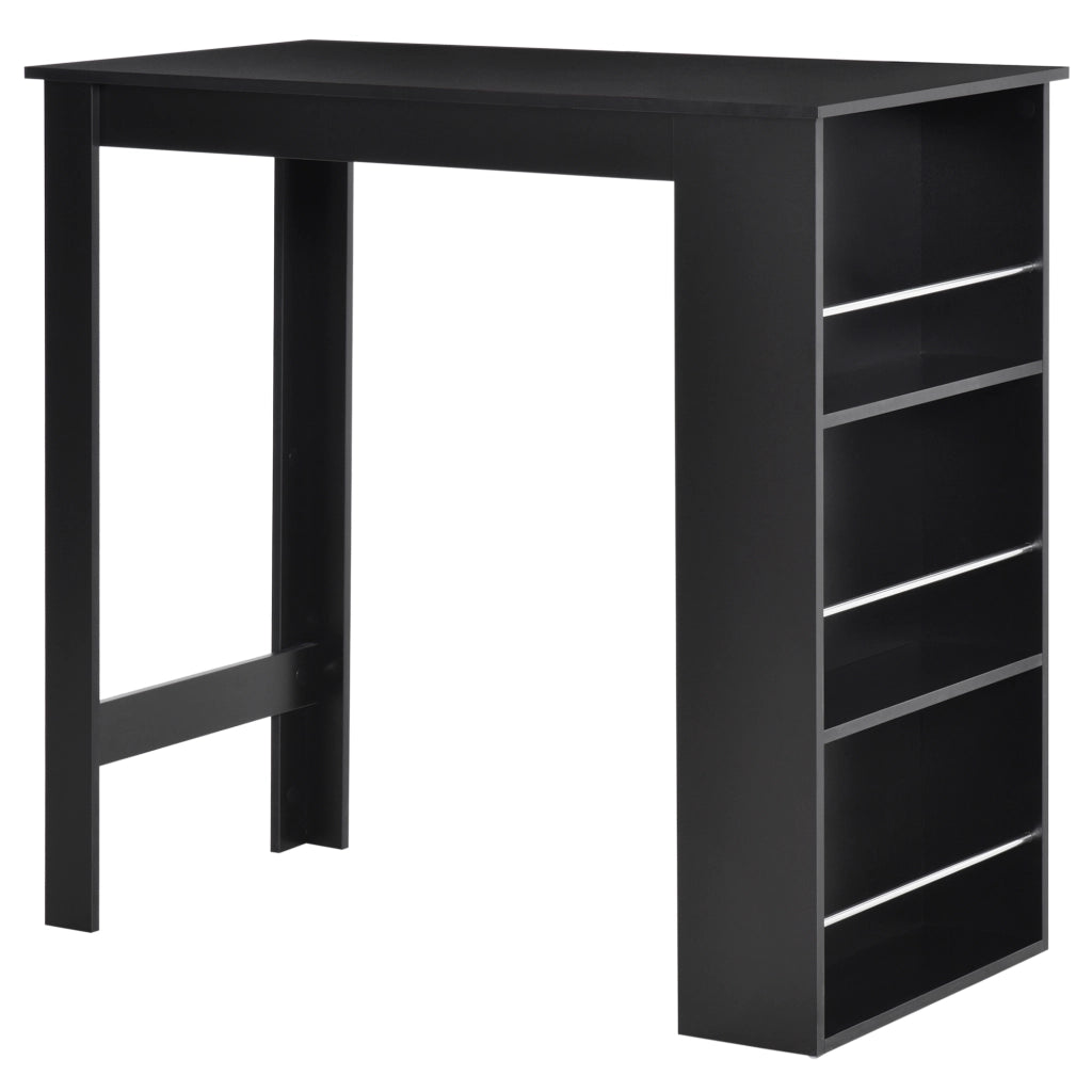 Tavolo da bar ¨C zephmum ¨C nero, metallo, legno, 112x57x106 cm