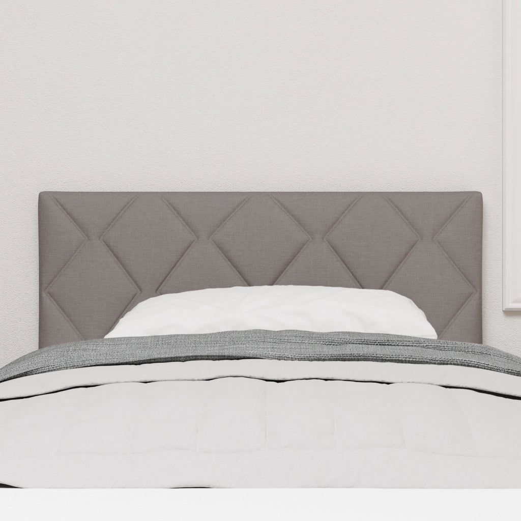 Testiera  Design a Blocchi di Diamante Tortora 100 cm in Tessuto