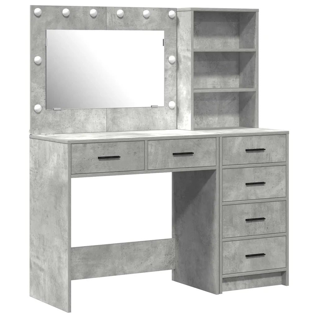 Toeletta | Tavolo da Trucco Grigio 78.5 x 41 x 135 cm Legno multistrato