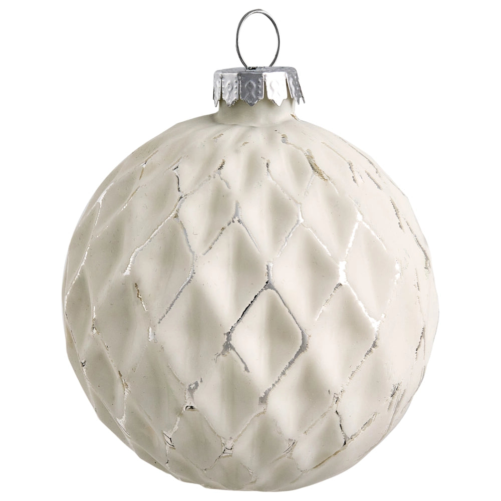 Set di 50 palline di Natale in vetro rosso e bianco da appendere all'albero di Natale in stile tradizionale