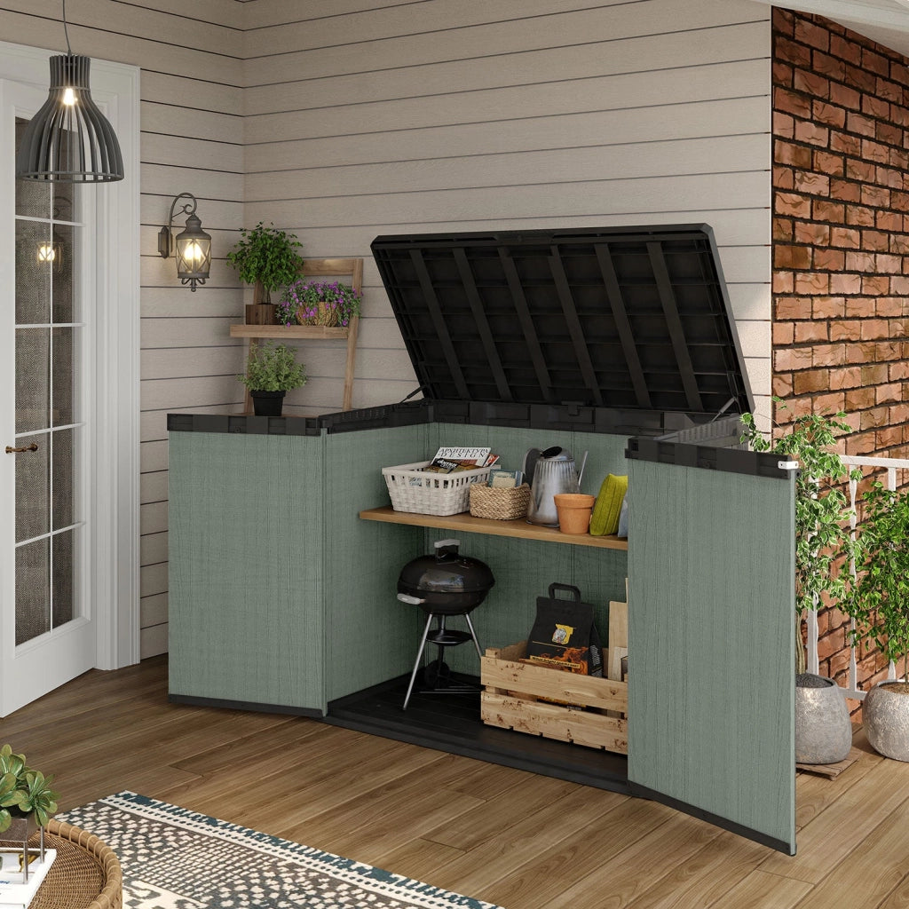 Baule da Esterno Keter Darwin Store-it-Out 140x80x120 cm in Evothech+ Verde